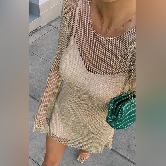 Show Me Your Mumu Iconic Mini in Nude Glitz Size XS Evening Cocktail NWOT - Picture 1 of 9